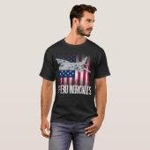 C130 Hercules Amerikaanse vlag Militaire C130 Herc T-shirt (Voorkant volledig)