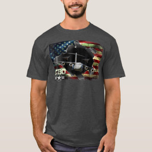 C130 Hercules luchtmacht militair veteraan Pride V T-shirt