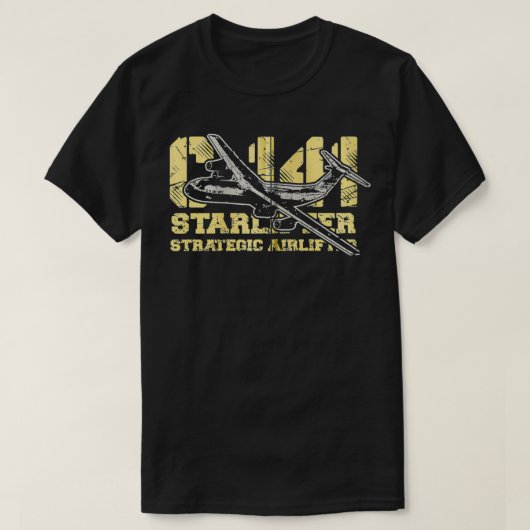 C141 Startlifter C141 Militair militair vliegdeksc T-shirt (Design voorkant)