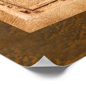 c1490 Antiek Wereldkaart art. organische grens Poster (Hoek)