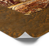 c1499 Antiek Wereldkaart art. organische grens Poster (Hoek)