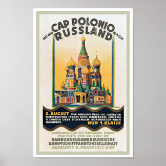 c1930s REISPOSTER DUITSLAND NAAR RUSLAND  Poster