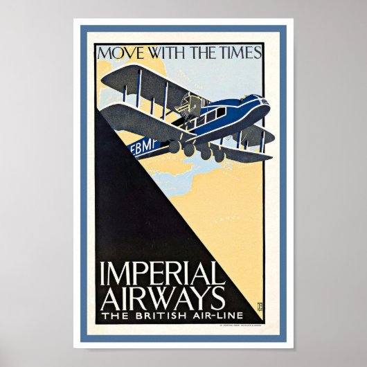 c1930s TRAVEL POSTER IMPERIAL AIRWAYS (Voorkant)