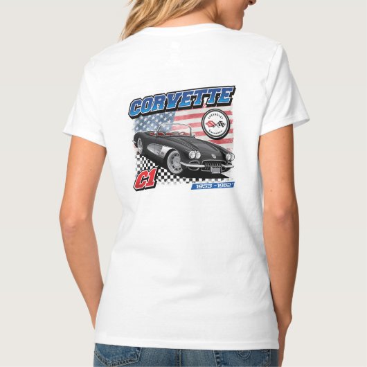 C1 Corvette - 2-zijdig dames T-shirt (Achterkant)