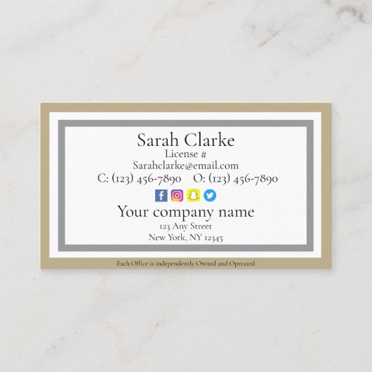 C21 Black Rooftop-Visitekaartje Visitekaartje (Achterkant)