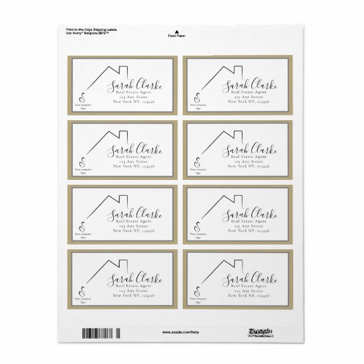 C21 zwarte daktop etiket (Full Sheet)