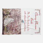 C23 Cherry Blossom Bride Tea Towel Theedoek (Horizontaal)