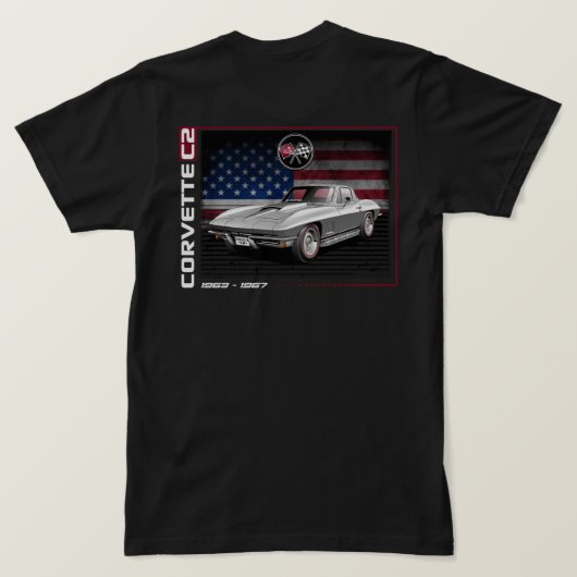 C2 Corvette - 2-zijdig Mannen T-shirt (Design achterkant)