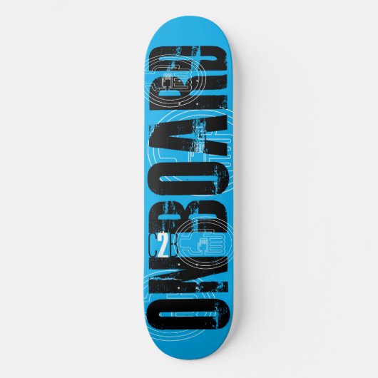 C2B: AAN BOORD 8 1/2" BLU Skateboard Deck (Voorkant)