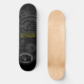 C2B: AAN BOORD 8 1/2 "Zwart Skateboard Deck (Voorkant)