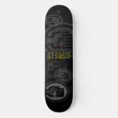 C2B: AAN BOORD 8 1/2 "Zwart Skateboard Deck (Voorkant)