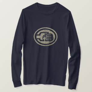 C2B: C2B: T BLU-Logo- Yel met lange mouwen T-shirt
