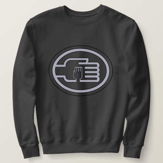 C2B: Sweatshirt dk-grey logo-outline (Design voorkant)