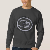 C2B: Sweatshirt dk-grey logo-outline (Voorkant)