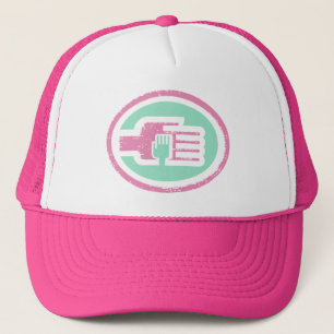 C2B: TRKH ROZE-GRN-Pet Trucker Pet