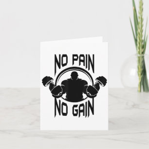 C386 Geen Pijn Geen Resultaat Fitness Motivatie Kaart