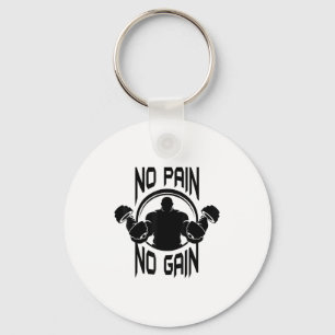 C386 Geen Pijn Geen Resultaat Gym Workout Fitness Sleutelhanger