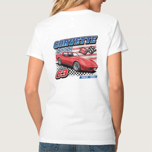 C3 Corvette - 2-zijdig dames T-shirt (Achterkant)