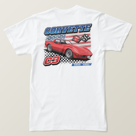 C3 Corvette - 2-zijdig Mannen T-shirt (Design achterkant)
