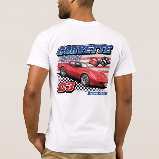 C3 Corvette - 2-zijdig Mannen T-shirt (Achterkant)