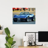 C3 Corvette cabriolet Poster (Thuiskantoor)