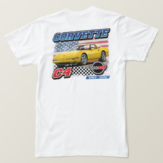 C4 Corvette - 2-zijdig Mannen T-shirt (Design achterkant)
