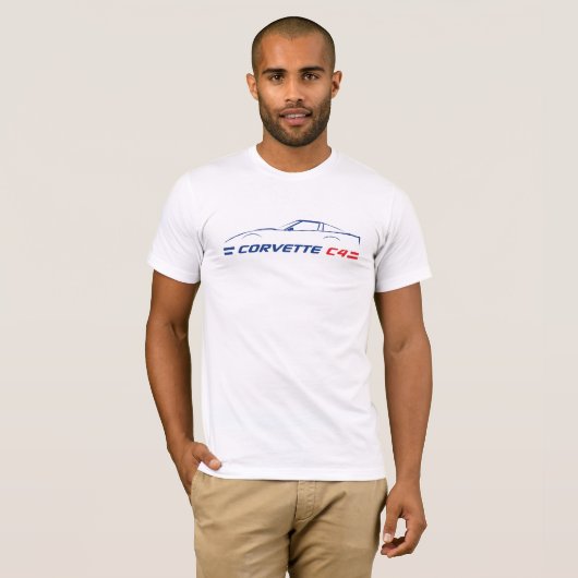 C4 Corvette - 2-zijdig Mannen T-shirt (Voorkant volledig)