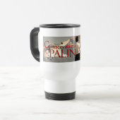 C4P Travel Mug van de Kopbal van de Website Reisbeker (Voorkant links)