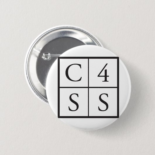C4SS kwadraat Ronde Button 5,7 Cm (Voorkant /achterkant)