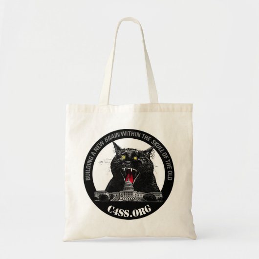 C4SS Lazer kat voor je spullen Tote Bag (Voorkant)