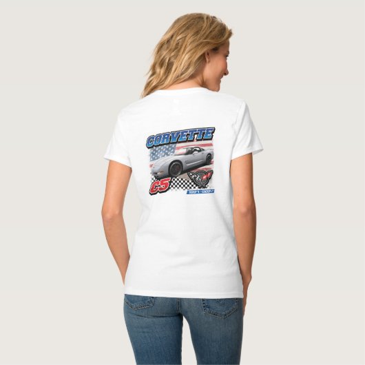 C5 Corvette - 2-zijdig dames T-shirt (Achterkant volledig)