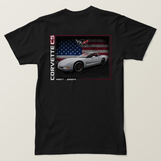 C5 Corvette - 2-zijdig Mannen T-shirt (Design achterkant)