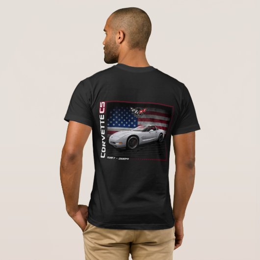 C5 Corvette - 2-zijdig Mannen T-shirt (Achterkant volledig)