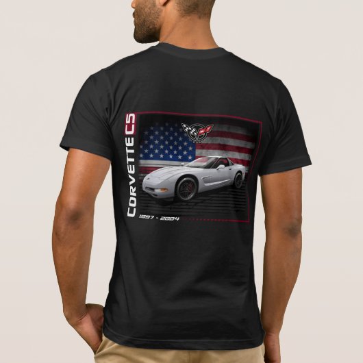 C5 Corvette - 2-zijdig Mannen T-shirt (Achterkant)