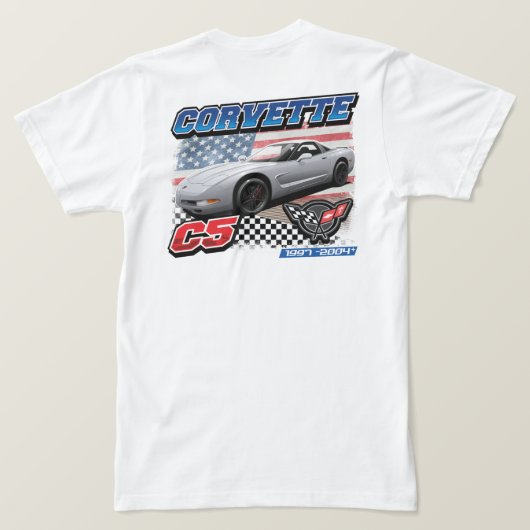 C5 Corvette - 2-zijdig Mannen T-shirt (Design achterkant)
