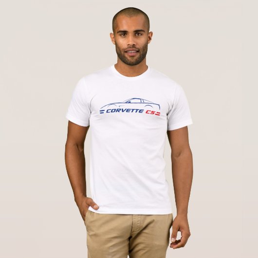 C5 Corvette - 2-zijdig Mannen T-shirt (Voorkant volledig)