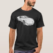 C5 Corvette converteerbare spierillustratie Cl T-shirt (Voorkant)