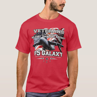 C5 Galaxy militair transport vliegtuig T-shirt