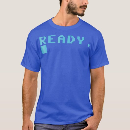 C64 Retro Gaming Computer Ready Load T-shirt (Voorkant)