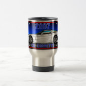C6 2007 Coupe Blue Background Vette Lic Bord Art Reisbeker (Center)