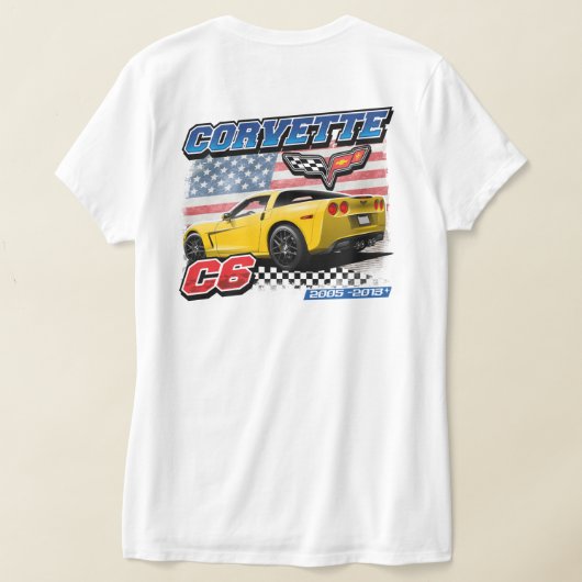 C6 Corvette - 2-zijdig dames T-shirt (Laag Achter)