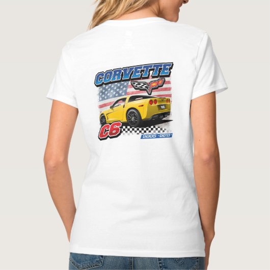 C6 Corvette - 2-zijdig dames T-shirt (Achterkant)