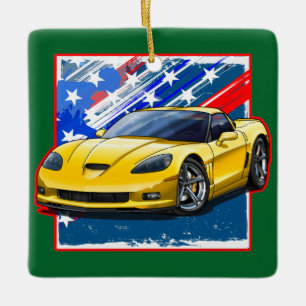 C6_geel Keramisch Ornament