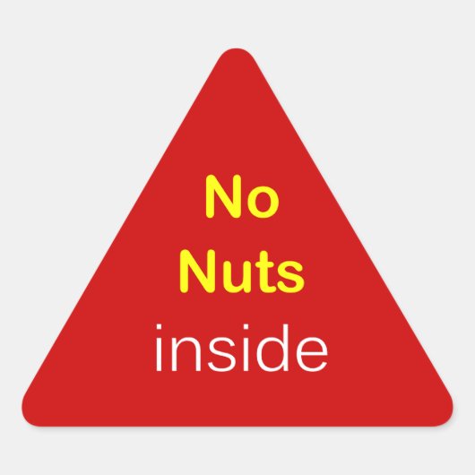 c6 - Voedseletiket ~ GEEN NOTEN BINNEN. Sticker (Voorkant)