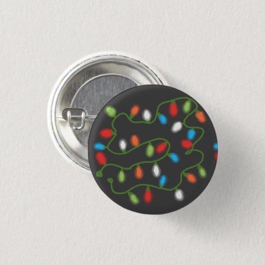 C7 Christmas Lights Button (Multi & Grey) (Voorkant /achterkant)