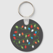 C7 Christmas Lights Sleutelhanger (donkergrijs en (Voorkant)