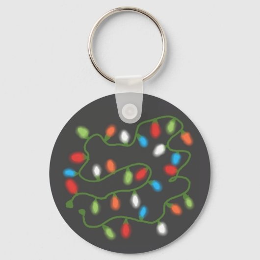 C7 Christmas Lights Sleutelhanger (donkergrijs en  (Voorkant)