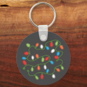 C7 Christmas Lights Sleutelhanger (donkergrijs en  (Achterkant)