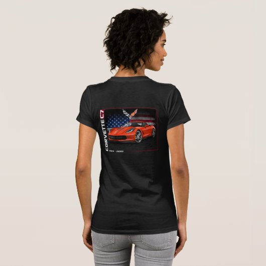 C7 Corvette - 2-zijdig dames T-shirt (Achterkant volledig)