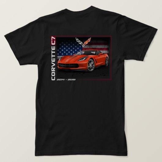 C7 Corvette - 2-zijdig Mannen T-shirt (Design achterkant)